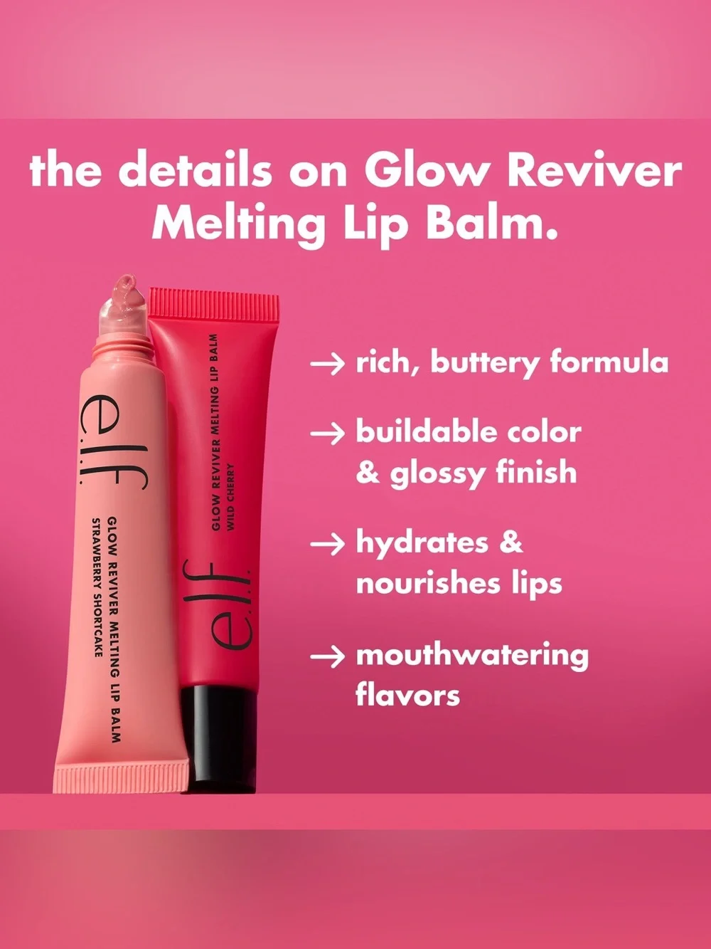 e.l.f.exclusive Glow Reviver Melting Lip Balm cranberry-flavor candied cranberry